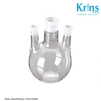 flasks, round bottom, 3 neck parallel