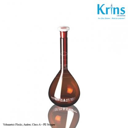volumetric flasks, amber, class a