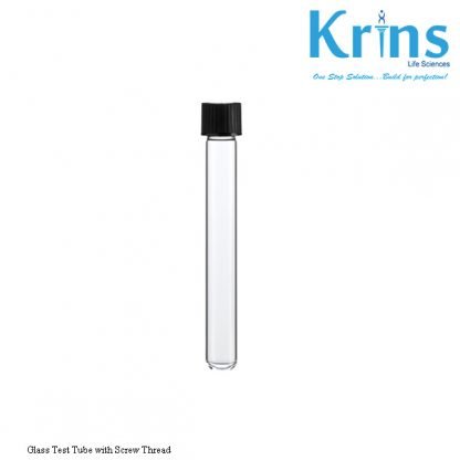 glass test tube with screw thread