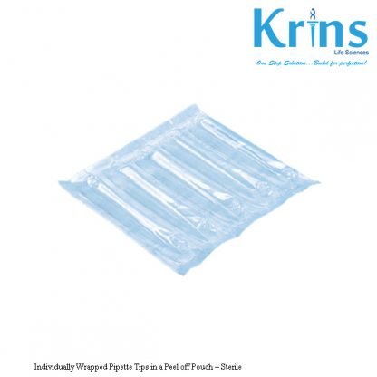 individually wrapped pipette tips in a peel off pouch–sterile